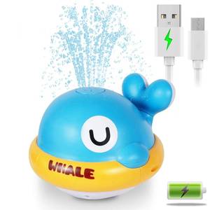 lot 6781 image: Baby Bath Toys - Toddler Bath Toys for Kids Ages 1-3, Rechargeable Light Up Whale Sprinkler Bathtub Toys, Pool & Water Toys for Infants Babies 6-12 Months & Toddlers 2-4, 1st Birthday Gifts (Blue)