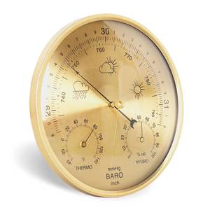 lot 6783 image: 3-in-1 All-Season Wall Hanging Thermometer, Barometer, Hygrometer  Accurate Weather Station for Home and Office  Fahrenheit Edition inOutdoor, Fahrenheit Edition