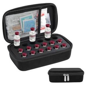 lot 6787 image: YOUSHARES Insulin Vials Refrigerator Storage Case - 10ml Peptide Vial Protective Holder for Fridge, 18-Slots Diabetic Insulin Small Bottle Organizer Bag Compatible with U-100 Vials