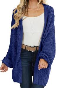 lot 6792 image: Maroway Womens Open Front Cardigan Soft Lightweight Sweater Coat Navy Blue XL