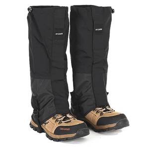 lot 6808 image: Winter Snow Gaiters for Hiking - Waterproof Ankle Covers for Snow Trekking, Skiing - Universal Fit Men Women (Black)