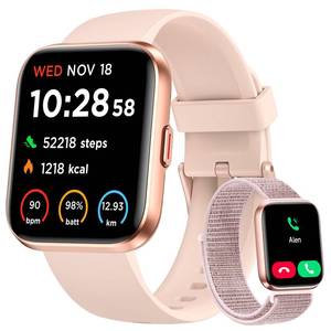 lot 6811 image: Woneligo Smart Watch for Women, AnswerMake Calls, Alexa Built-in, 1.85 Touch Screen Fitness Tracker for Android & iPhone, Heart RateSleepSpO2 Monitor Smartwatch, IP68 Waterproof (Rose Gold)