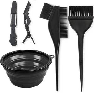 lot 6812 image: Yexixsr 5Pcs Professional Salon Hair Coloring Dyeing Kit, Hair Bleach Dit Hair Coloring Products with Hair Dye Brush, Hair Color Bowl, Hair Clips
