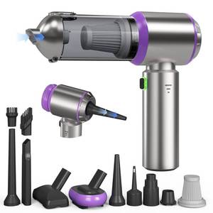 lot 6818 image: Car Vacuum Portable Cordless, 22000PA High Power handheld Vacuum Cleaner with Brushless Motor,11 in 1 Mini Hand Held Vacuum Cordless Rechargeable Air DusterBlowerPump for Car, Home, Pet, Office
