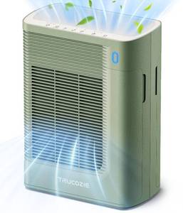 lot 6910 image: Trucozie T356 Air Purifier for Home Large Room Bedroom Up to 1937 Ft in 1 Hr With Double-sided Air Inlet, Air Quality and Light Sensors, HEPA Sleep Mode for Allergies, Dust, Pollen, Pet Hair, Green