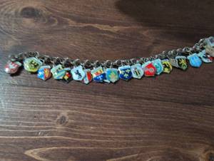 lot 2458 image: German Cities Shield Charm Bracelet