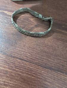 lot 2478 image: Italian Sterling Silver Link Bracelet