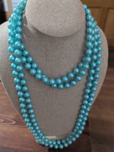 lot 2482 image: Hong Kong Turquoise Pearl Necklace