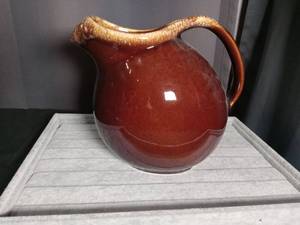 lot 2727 image: Brown Glazed Pottery Pitcher