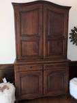 French Provincial Oak Armoire Cabinet
