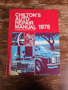 Chilton's Auto Repair Manual 1978 Hard Book