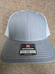 Richardson 112 Trucker Mesh Cap - Grey/White - Blank