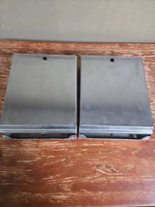 lot 9 image: Pair of Stainless Steel Industrial Wall Mount Towel Dispensers