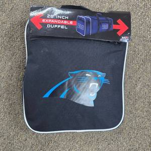 lot 38 image: Carolina Panthers 28-inch Expandable Duffel Bag
