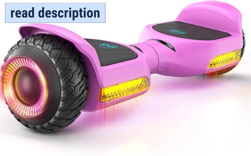 lot 451846 image: Retails for $125 Gyroor Self Balancing Scooter New G13 All Terrain Balancing Scooter with LED Lights, Self Balancing Off Road with Bluetooth for Kids ages 6-12 and Adults