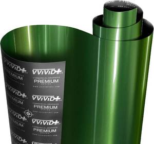 lot 141960 image: Retails for $188 VViViD Ultra Gloss Premium Vinyl Car Wrap Film (25ft x 5ft, Gloss Sonoma Green)