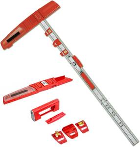 lot 141979 image: Kapro - 314 Set & Match System - Mark & Level - With Ruler, Slide & Lock Vials, T-Square Head Handle & Knife Guide - Magnetic - Aluminium - 48