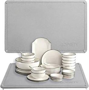 lot 241892 image: GOPRETY Quick Dry Stone Drying Mat for Kitchen Counter - 24 16 Extra Large Absorbent Diatomaceous Earth Dish Rack Mat, Non-Slip Stone Drying Mat for Kitchen Dishes