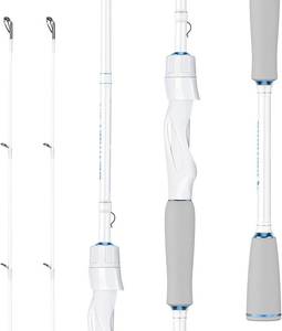 lot 241901 image: KastKing Centron Lite Twin Tip Fishing Rods, IM6 Graphite Blanks, Twin Tip Fishing Rods, Stainless Steel Guides with Ceramic Rings, Split or Full Rear EVA Handle Design, Drop Shot Hook Keeper
