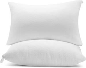 lot 341879 image: Bed Pillows Queen Size Set of 2, 30x20 Inches Soft and Supportive Down Alternative Pillows for Sleeping, Hotel Collection Fluffy Pillows for Side and Back Sleepers