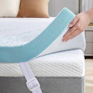lot 341887 image: OhGeni 3 Inch Cooling King Size Gel Memory Foam Mattress Topper Pad,Soft Bed Cover with Anti-Slip Base & Zipper,Fits 6-19 Mattresses with Straps,Extra Comfort for Sleep &Back Pain Relief