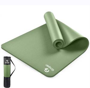 lot 341901 image: Gruper Yoga Mat Non Slip NBR Extra Thick Yoga Mat, 72L x 3224W x 0.60.4TH (185cm x 80cm61cm x 15mm10mm), Anti-Tear Exercise Mat with Carrying Strap and Bag, Workout Mats for Yoga, Pilates