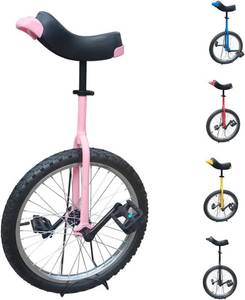 lot 341907 image: Unicycle for Adults Adjustable Seat with Unicycle Stand for Fun Fitness Exercises Balance Training Circus Performances