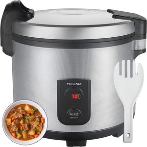 lot 341910 image: Retails for $225 32.1QT Commercial Rice Warmer(Not Rice Cooker) Portable Big Food Rice Warmer  122 - 178 Adjustable Temperature 160W Non-stick Inner Pot For Restaurant Party Family