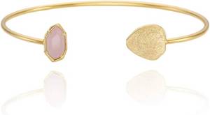 lot 441867 image: OZEL Women s Gold Cuff Bracelets 18K Gold Plated Textured Bangles with Multi-Color Crystal & Rhinestone Accents Layered Stacking Jewelry