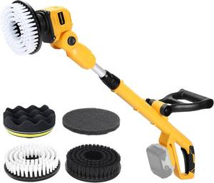 lot 151872 image: Cordless Power Scrubber Compatible with Dewalt 20V MAX Battery (Tool Only), Brushless Floor Cleaner with Extension Handle, 4 Brush Heads for Floor, Bathroom, Kitchen, Car Cleaning(No Battery)
