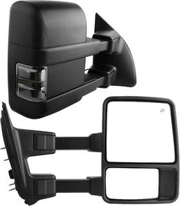 lot 151879 image: Retails for $156 YITAMOTOR Towing Mirrors Compatible with 2008-2016 Ford F250 F350 F450 F550 Super Duty, Power Adjustable Heated Turn Signal Manual Telescoping Folding Pair Set