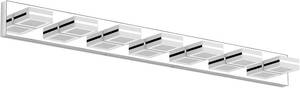 lot 151882 image: Retails for $140 Ralbay 46inch Modern LED Vanity Light Chrome 7 Lights Bathroom Light Fixtures Acrylic Up and Down Bathroom Wall Mounted Lighting Over Long Mirror