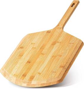 lot 251362 image: Pizza Peel 16 Inch, Natural Bamboo Pizza Peel Pizza Paddle Spatula Oven Accessory for Large Wood Pizza Board For Transferring & Serving, Wood Pizza Cutting Board for Cheese Bread Fruit Vegetables