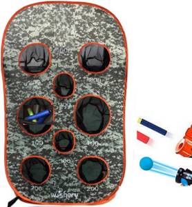 lot 251368 image: Kids Large Target. Shooting Practice Toy with Storage Net for Boys. Perfect for Indoor & Outdoor Nerf Party, Nerf War or Birthday Gift