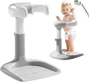 lot 251388 image: Baby Shower Stand - Adjustable Height Baby Shower Standing Support  Baby Bath Stand Soporte para Ba era de Beb   Toddler Shower Stand Assist Holder for 8-36 Months Toddler Baby Standing Bath
