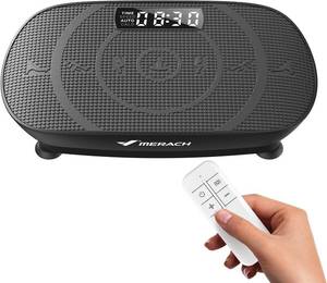 lot 251391 image: MERACH Vibration Plate Exercise Machine, Curved Vibration Plate for Lymphatic Drainage Weight Loss, Vibrating Plate with Real-Time Calorie Tracking on LED Display, Workout Equipment for Home Women Men