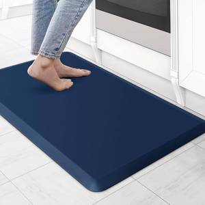 lot 351467 image: KitchenClouds Kitchen Mat Cushioned Anti Fatigue Rug 17.3x28 Water Resistant Non Slip Standing Desk Mat Comfort Floor Mats for Kitchen House Sink Office (Blue)