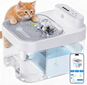 lot 451881 image: ODSD Cat Water Fountain, App Monitoring Wastewater Separation & No Filter Cotton, Pet Water Fountain with 101oz3L Large Capacity Tank, Wireless Automatic Water Dispenser for Cats Indoor, 2.4G Wi-Fi