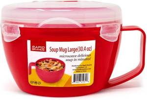 lot 451900 image: Rapid Soup Mug  Microwaveable Soup & Noodle Cooker  Enjoy Hot Soups Anytime  Ideal for Dorm, Small Kitchen, or Office  Dishwasher-Safe, Microwaveable, & BPA-Free
