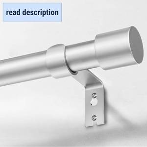 lot 351488 image: Heavy Duty Curtain Rods for Windows 66 to 120 Inch, 1 Inch Silver Curtain Rods for Outdoor, Farmhouse, Bedroom, Kitchen, Living Room, Adjustable Easy Install Drapery Rod (A2,Silver,30-120)