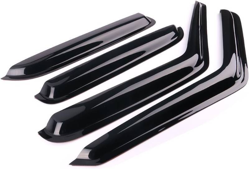 lot 351458 image: Window Visor Compatible with 1995-2005 GMC Jimmy Chevrolet Blazer 1996-2001 Oldsmobile Bravada 1998-2001 GMC Envoy, Dark Smoke Tint Acrylic Rain Sun Guard Wind Vent Air Deflector by IKON MOTORSPORTS