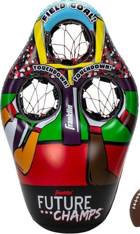 lot 101381 image: Franklin Sports Kids Football Target Toss Game - Inflatable Throwing Target Toy - Fun Kids Sports Game