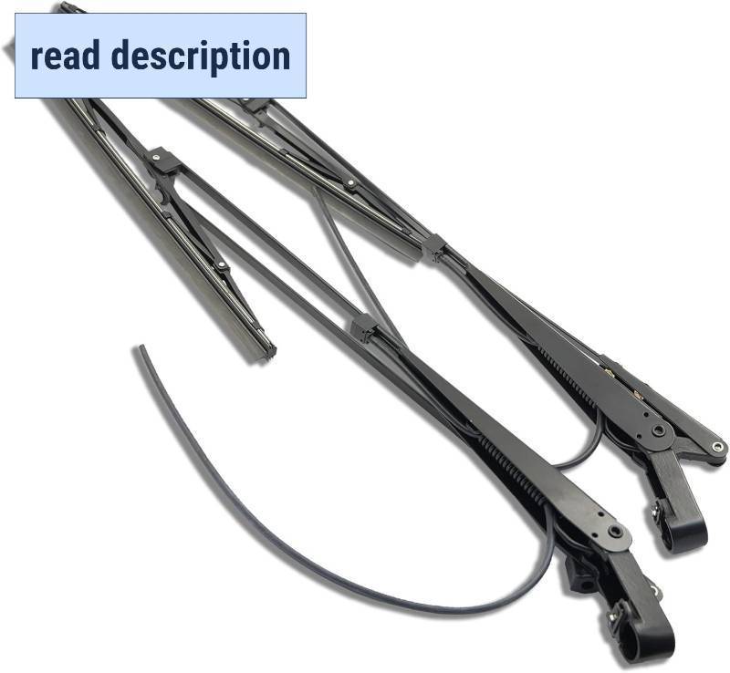 lot 301223 image: 1 Windshield Wiper Arm Fit Spray Nozzle and Blade Compatible with Kenworth 2008-2014 T600 2013-2017 T660 2007-2020 T800 W900 Replace OE 602-5405 HLK7013 R23102922 R23103523 HLK7014