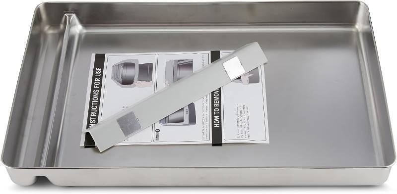 lot 131125 image: Stainless Steel Reusable Litter Tray Compatible with Petsafe Scoop-Free Self-Cleaning Cat Litter Boxes - Never Absorbs Odor, Stains, or Rusts (Stainless Steel Litter Tray)