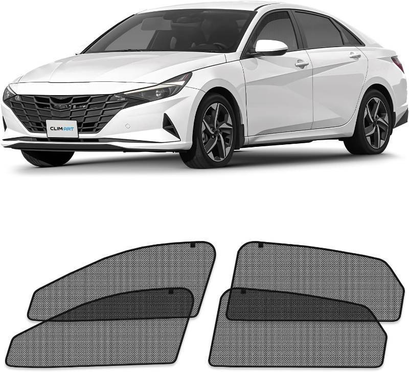 lot 330972 image: CLIM ART Magnetic Car Window Shades for Hyundai Elantra 2021-2026 Custom-Fit Sun Blocker Curtains, Side Window Covers, Essential Car Accessories for Camping, Baby, and Privacy Protection - MS0152