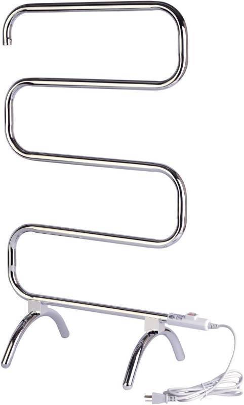 lot 431070 image: Retails for $144 Warmrails Classic Towel Warmer - Free-Standing or Wall Mounted Towel Warmer Rack for Drying Towels and Garments - 37.5-Inch Chrome Finish Frame with 4 Bars - Model HCC
