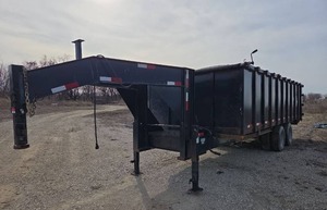 lot 33 image: 2020 Taylor Trailers 20ft Dump Trailer With Gooseneck Hitch