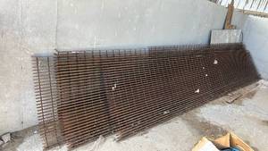 lot 14408 image: Assorted Lot W Industrial Steel Bar Grating Panels, Aluminum Sheets and Metal Sheets