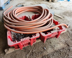 lot 14416 image: Square D Electrical Distribution Box with Conduit and Hardware