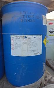 lot 14469 image: 55-Gallon Zee Company Tripe White Chemical Drum